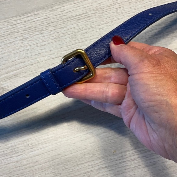 Marc by Marc Jacobs Too Hot To Handle Hobo Pebbled Leather Shoulder Bag Blue - Picture 8 of 16